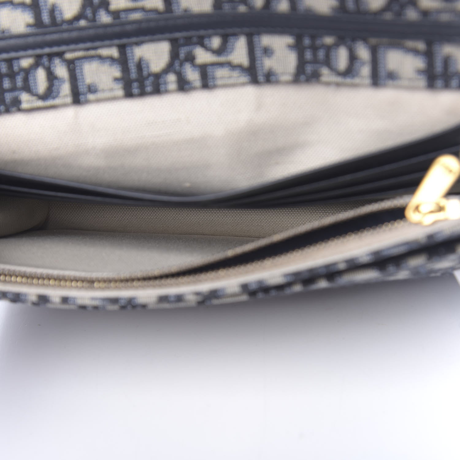 Christian Dior Oblique Saddle Chain Pouch Blue 5 of 10