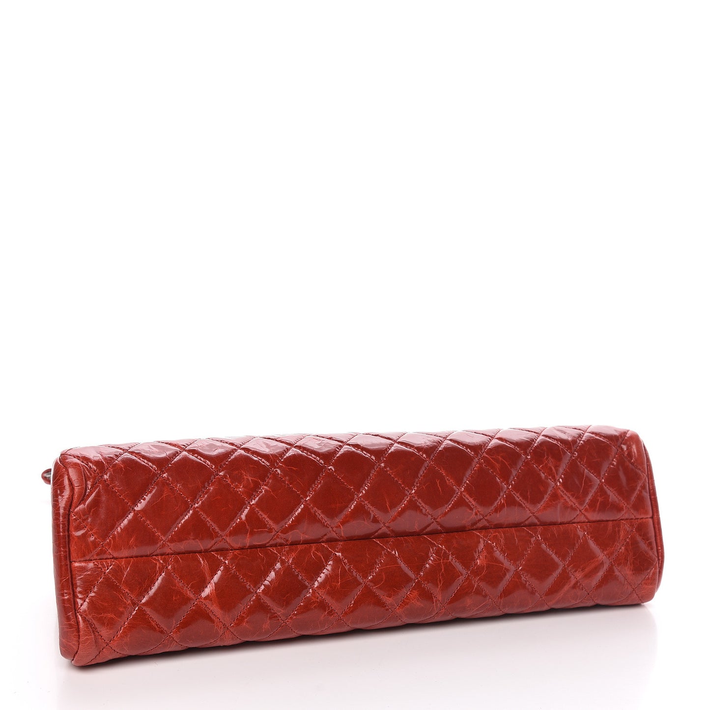 Glazed Calfskin Quilted Medium Just Mademoiselle Red