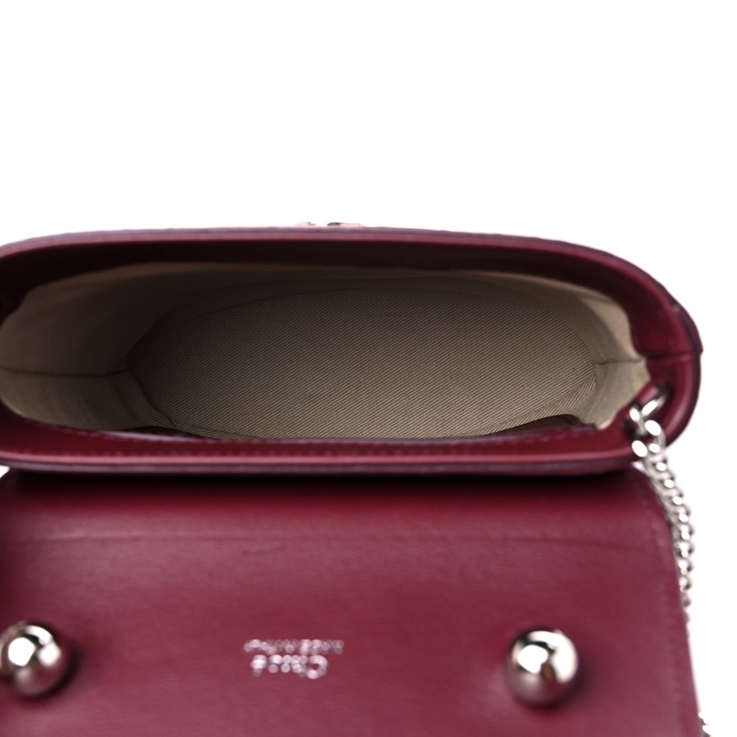 Chloe Calfskin Embossed Small Aby Lock Brown Purple 5 of 10