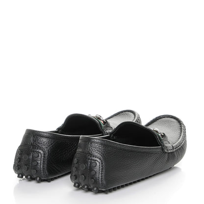 Gucci Road Calfskin Web Womens Horsebit Driver Loafers 38 Black 4 of 7