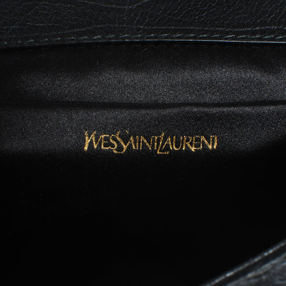 Saint Laurent Calf Hair and Leather ChYc Clutch Black 5 of 9