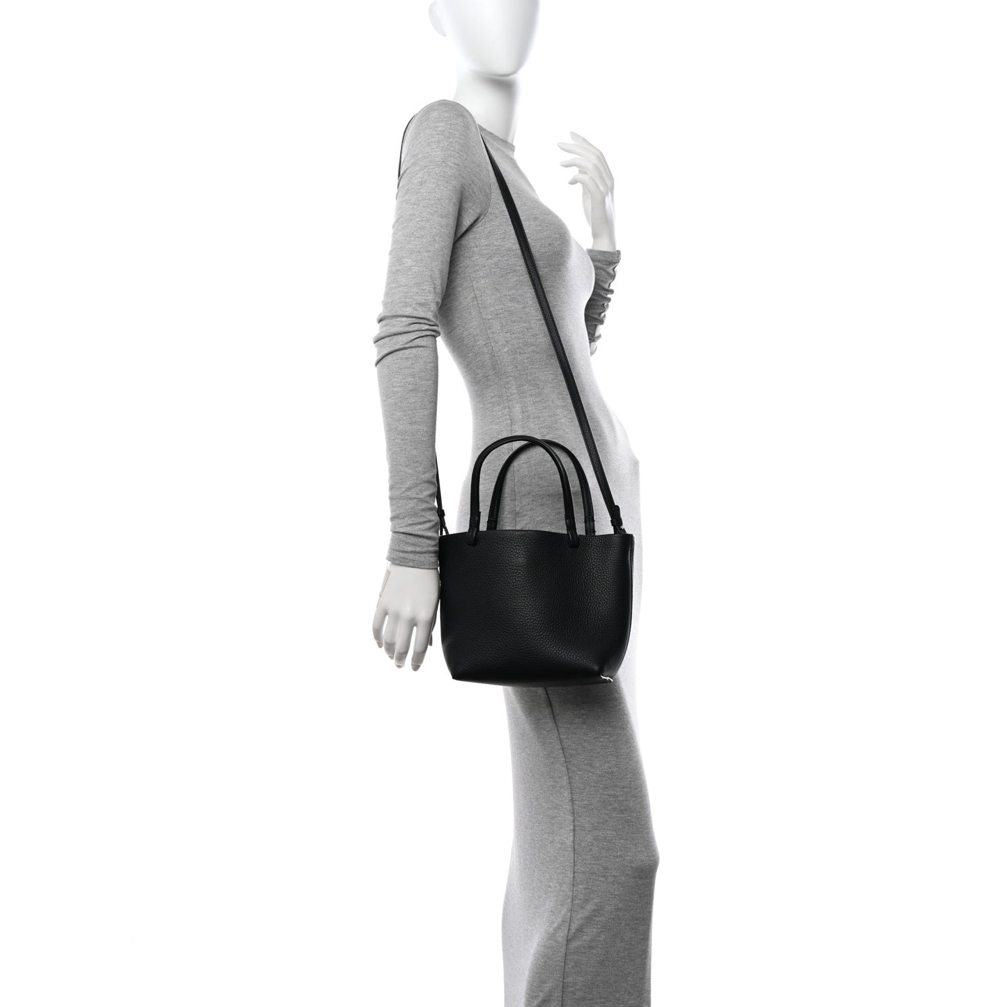 Grained Calfskin Small Park Tote Black