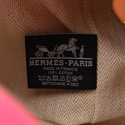 Hermes Canvas Large Bride-A-Brac Pouch Hibiscus 6 of 7