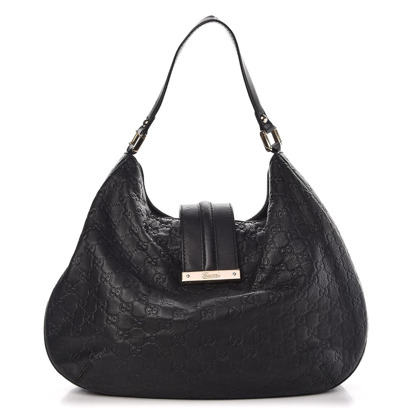 Guccissima Large New Ladies Web Hobo Black