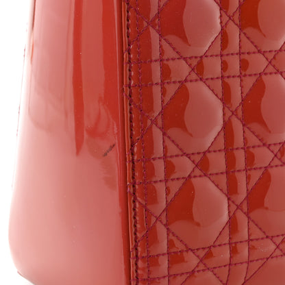 Christian Dior Patent Cannage Medium Lady Dior Red 11 of 11