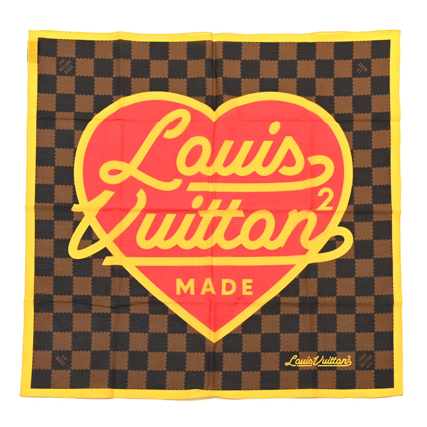 X NIGO Cotton Silk LV Made Bandana Set Multicolor