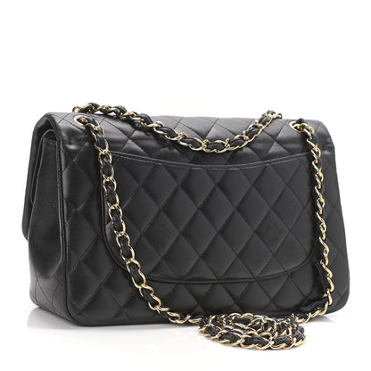 Chanel Lambskin Quilted Jumbo Double Flap Black 3 of 11