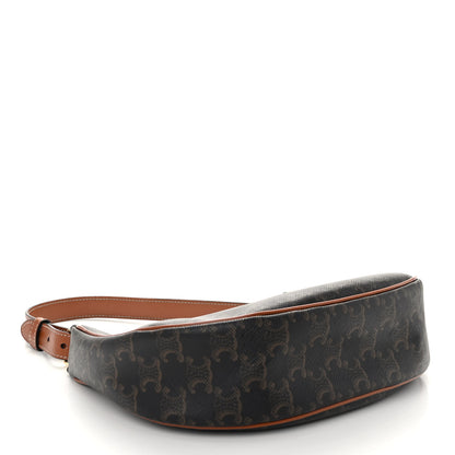 Celine Triomphe Canvas Calfskin Ava Shoulder Bag Tan 4 of 10