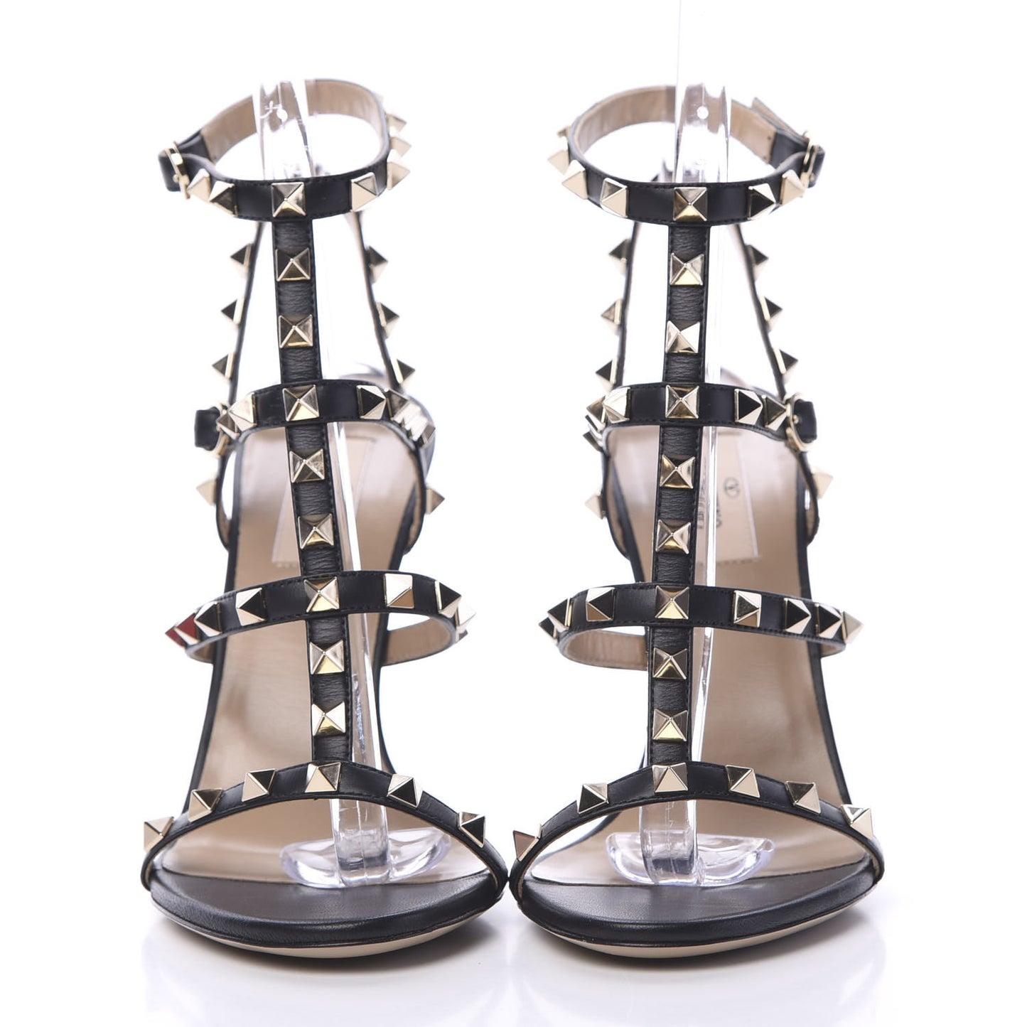 Nappa Rockstud Gladiator 105mm Sandals 37.5 Black