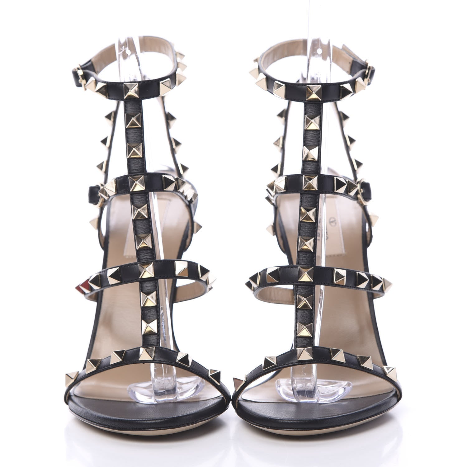 Valentino Garavani Nappa Rockstud Gladiator 105mm Sandals 37.5 Black 2 of 8