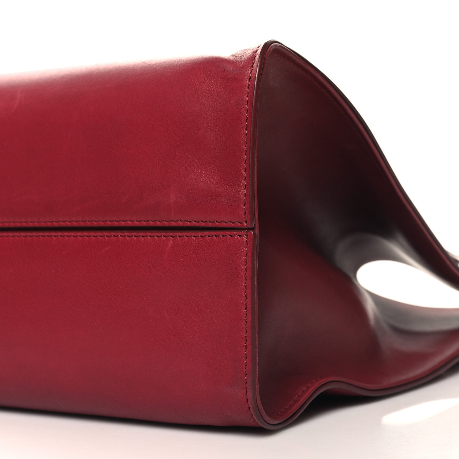 The Row Polished Saddle Calfskin Alexia Bag Amaranto 10 of 12