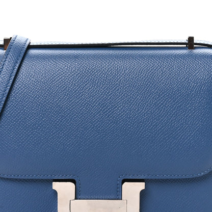 Hermes Epsom Constance Verso 18 Bleu Agate Gris Mouette 8 of 10