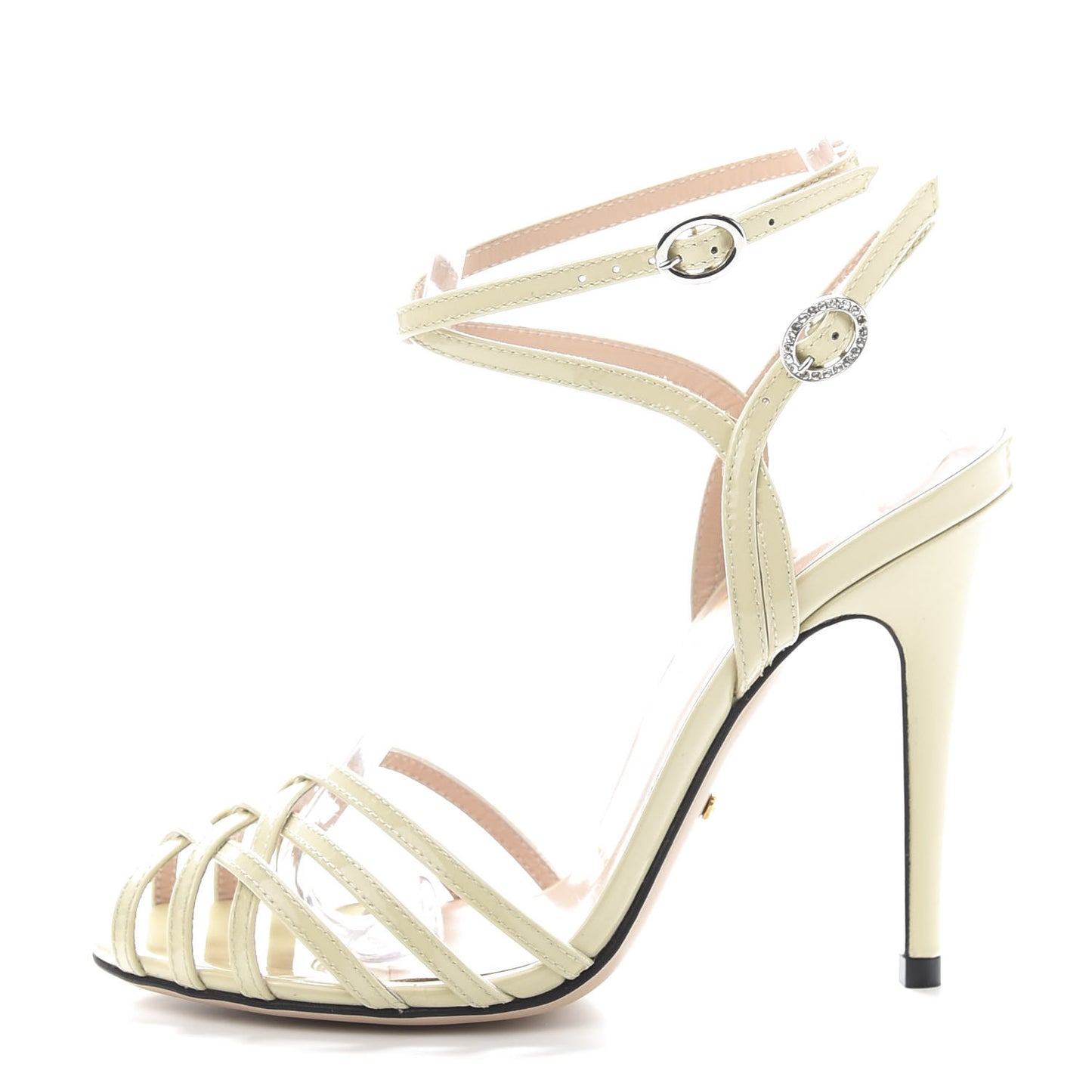 Patent Strappy Sandals 35.5 Vintage White