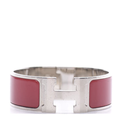 Hermes Enamel Wide Clic Clac H Bracelet PM Red 1 of 6