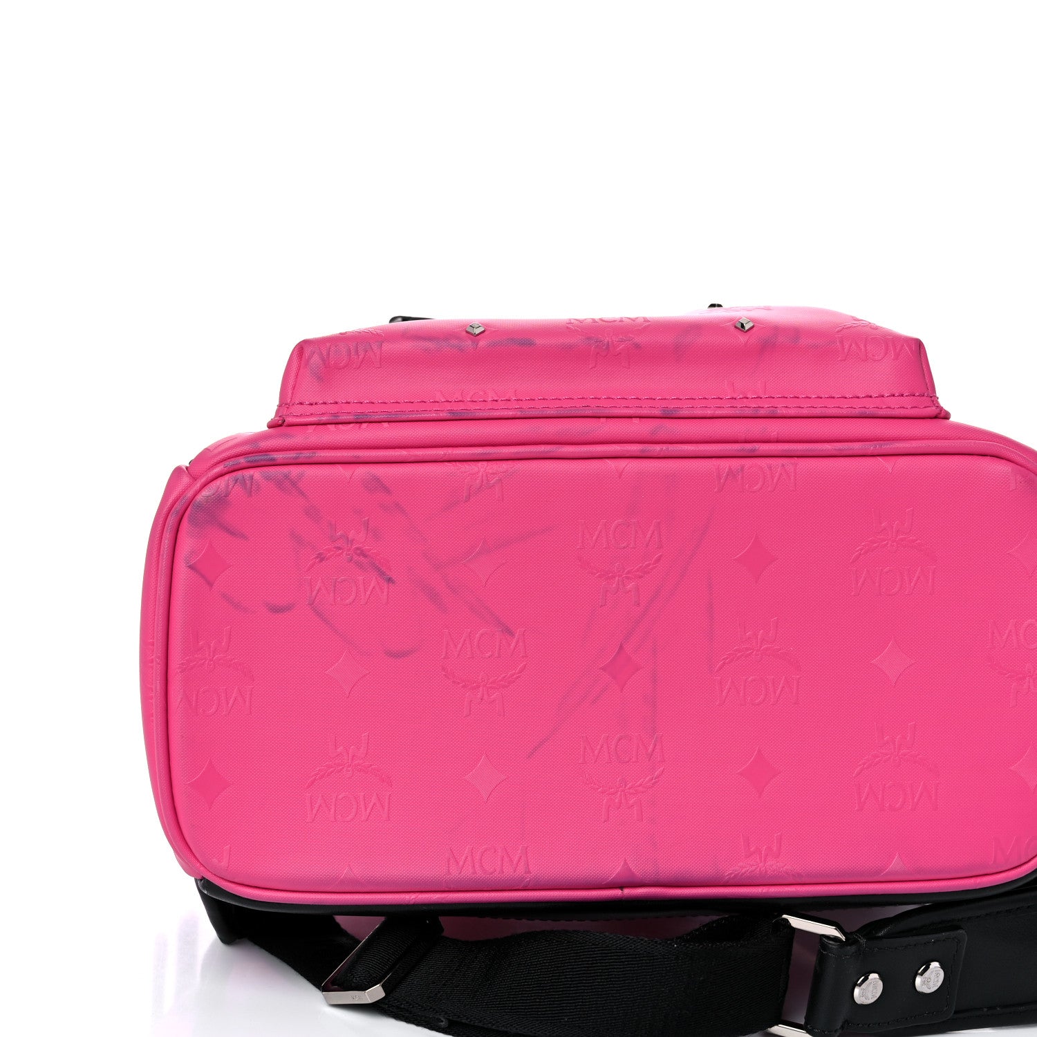 MCM Odeon Studded Small Backpack Beetroot Pink 16 of 20