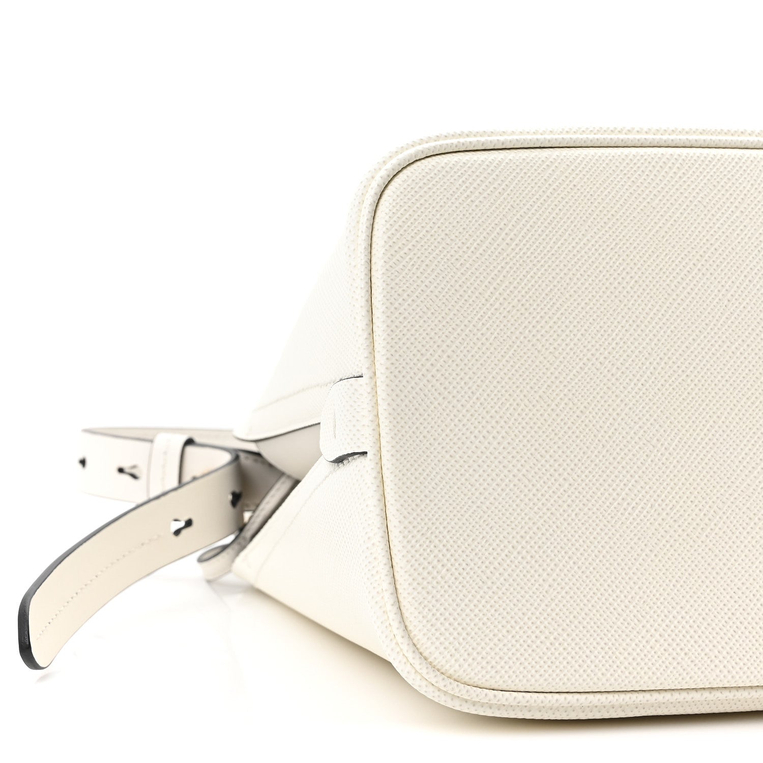 Prada Saffiano Cuir Small Matinee Tote  Bianco Black 8 of 9