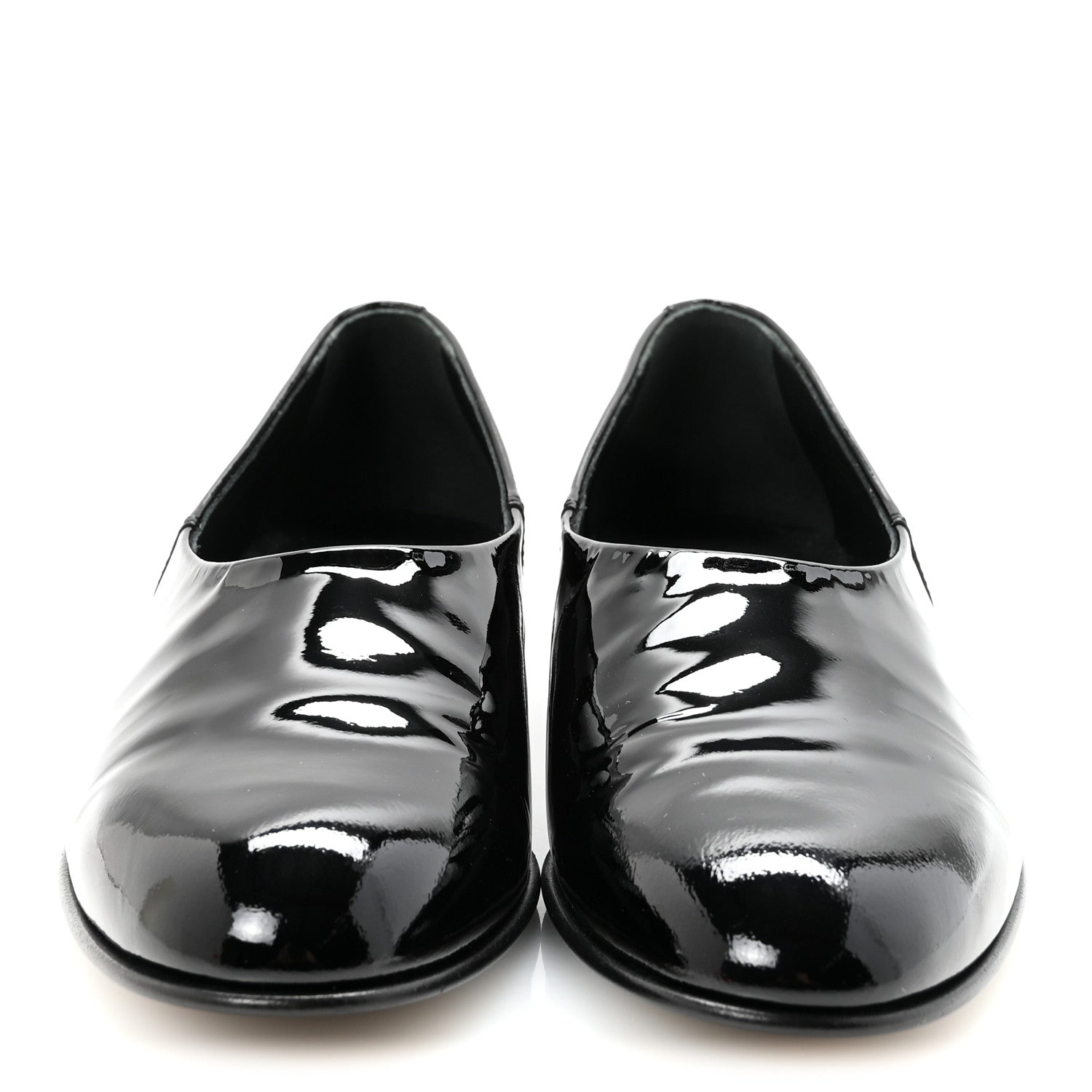 Chanel Patent Calfskin Moccasin Loafers 36 Black 3 of 9