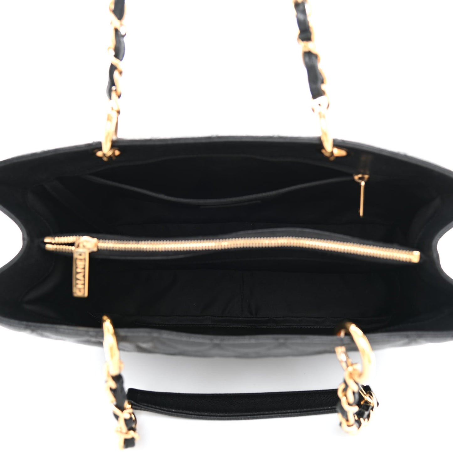 Caviar Quilted Grand Shopping Tote GST Black