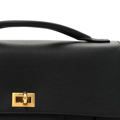 Balenciaga Smooth Calfskin Small Bel Air Clutch On Strap Black 8 of 10