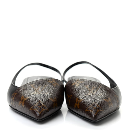 Louis Vuitton Monogram Cherie Slingback Pumps 36 Black 2 of 8