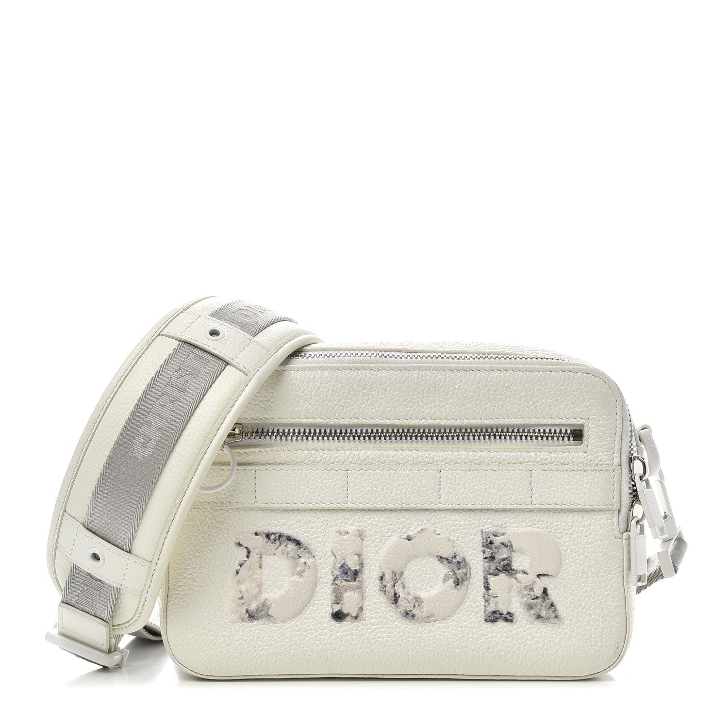 Christian Dior X DANIEL ARSHAM Grained Calfskin Safari Messenger Bag White 1 of 11