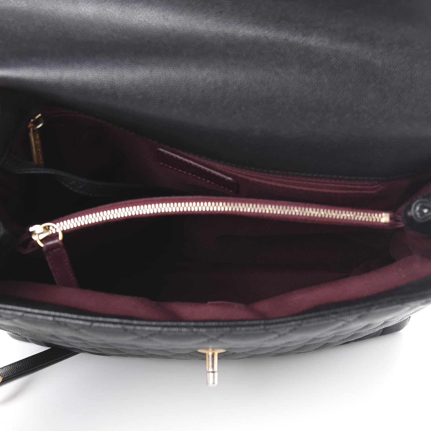 Chanel Caviar Quilted Large Coco Handle Flap Black 4 of 11