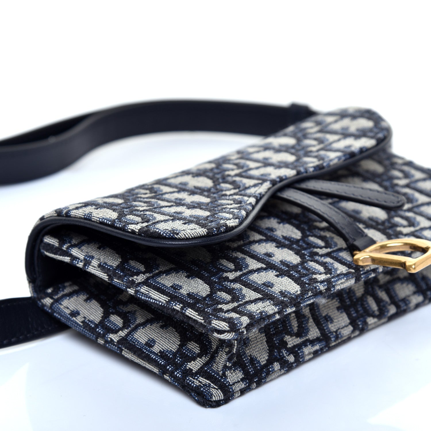 Christian Dior Oblique Saddle Belt Bag Blue 6 of 10