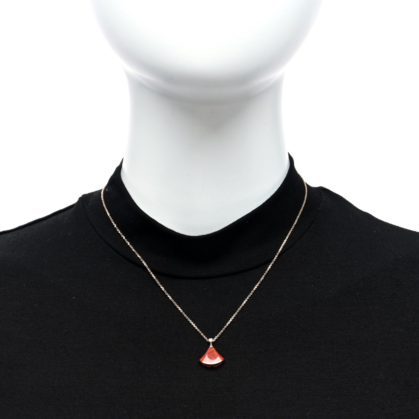 18K Rose Gold Diamond Carnelian Divas' Dream Pendant Necklace