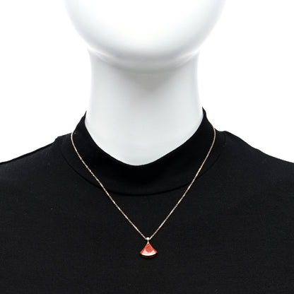 Bulgari 18K Rose Gold Diamond Carnelian Divas' Dream Pendant Necklace 2 of 5