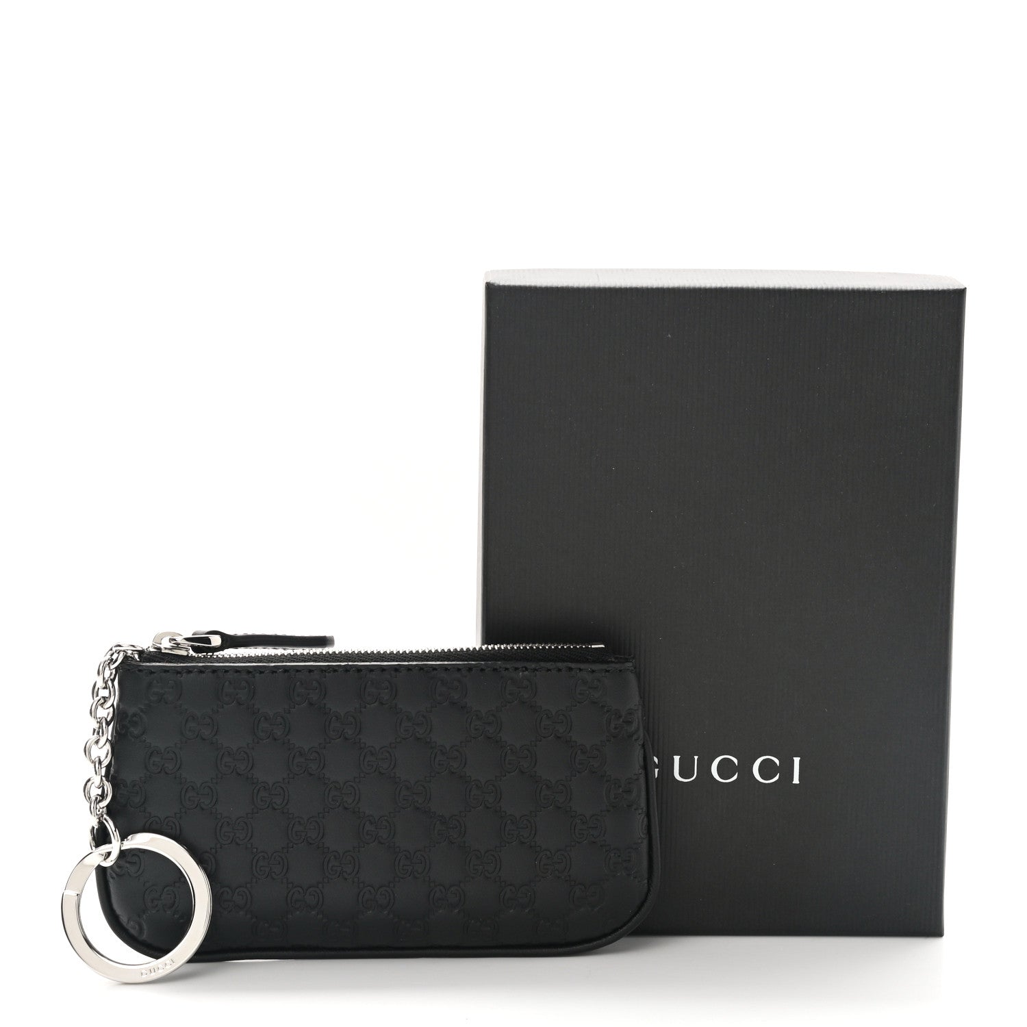 Gucci Microguccissima Key Ring Coin Case Black 8 of 8