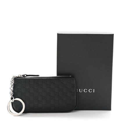 Gucci Microguccissima Key Ring Coin Case Black 8 of 8