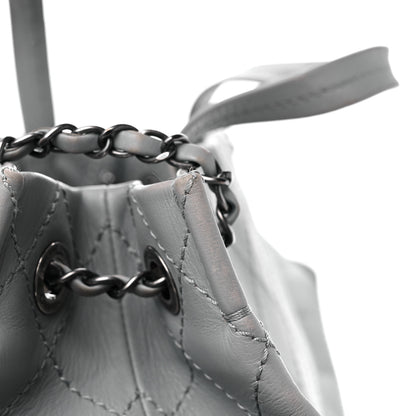 Chanel Grained Calfskin Small CC Pocket Tote Grey 13 of 18