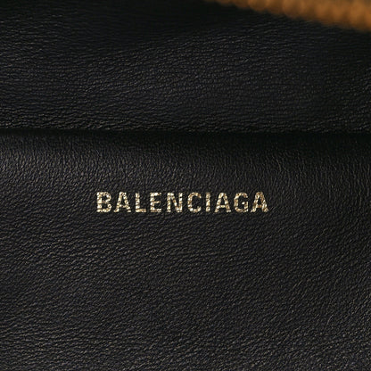 Balenciaga Crushed Velvet Logo Embossed XXS Souvenir Belt Bag Black 6 of 6