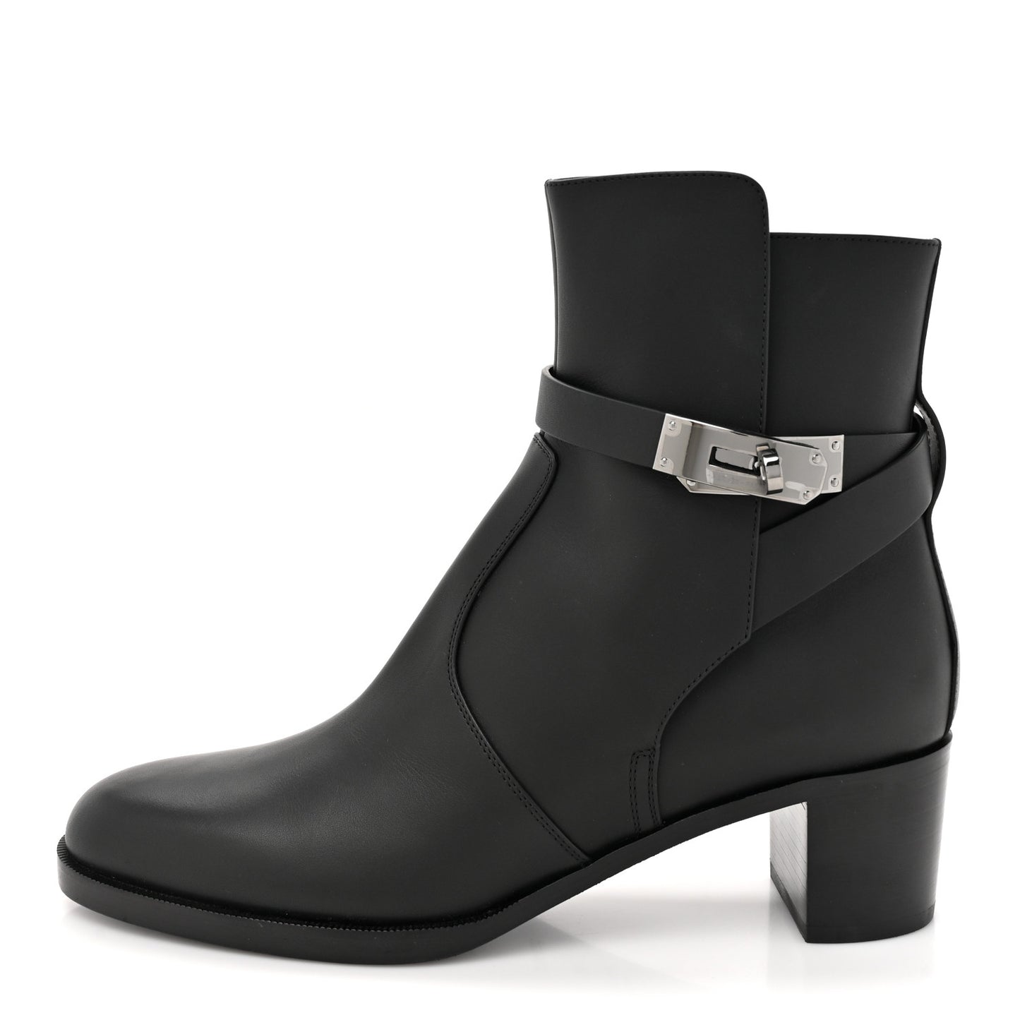Calfskin Frenchie 50 Ankle Boots 38.5 Black