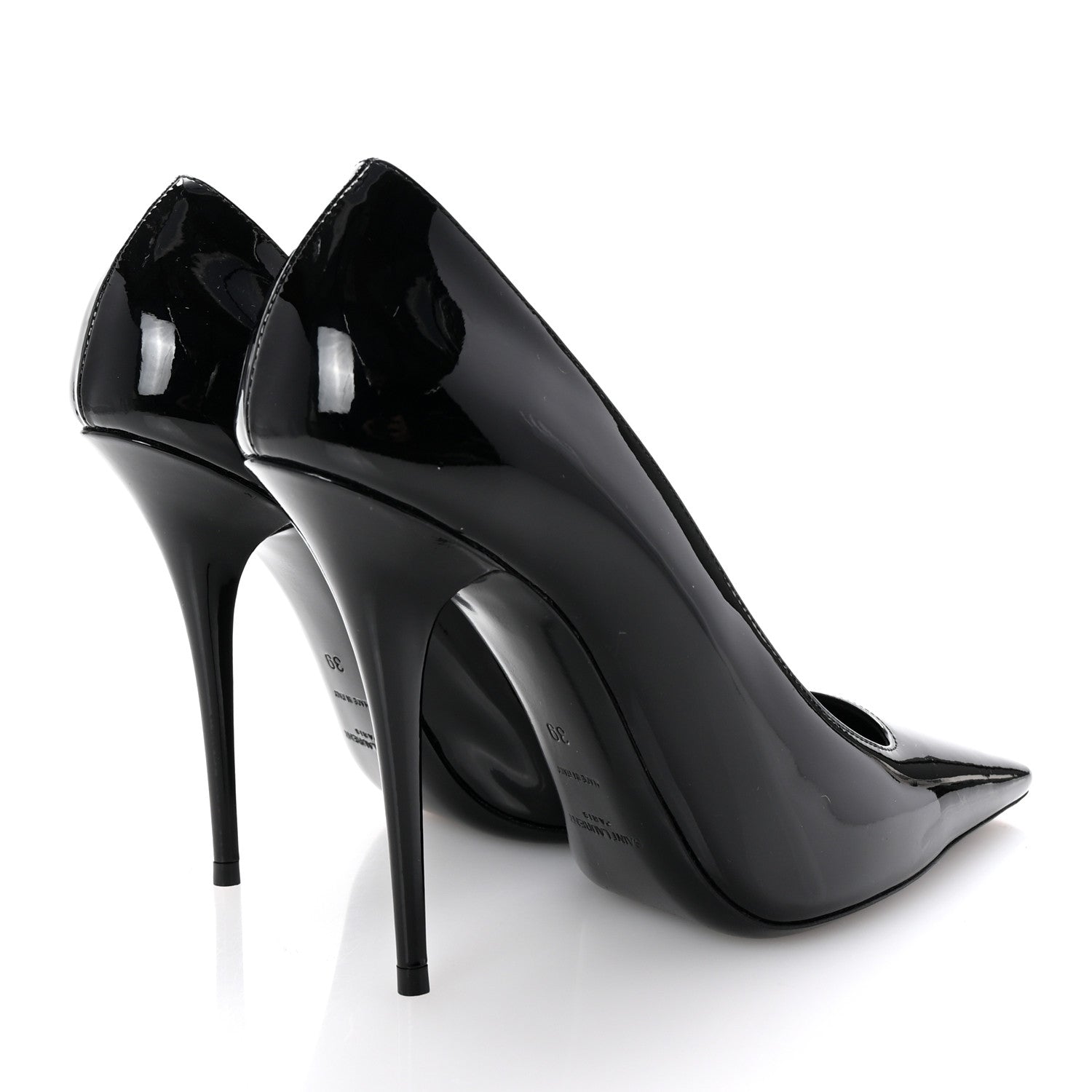 Saint Laurent Patent Instinct Pumps 39 Black 5 of 9