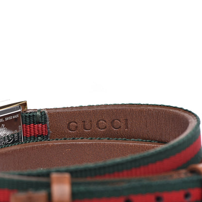 Gucci Stainless Steel Nylon 14mm Web G-Frame Square Double Wrap Quartz Watch Green 12 of 12