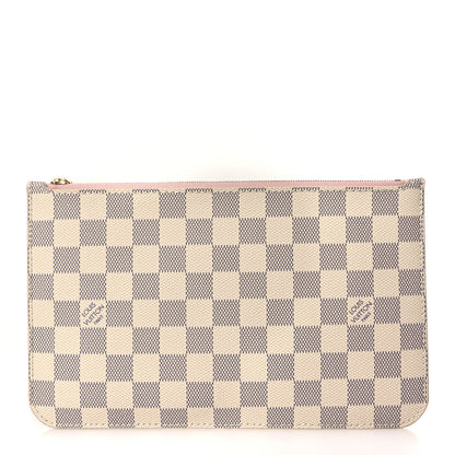 Louis Vuitton Damier Azur Neverfull MM GM Pochette Rose Ballerine 1 of 6