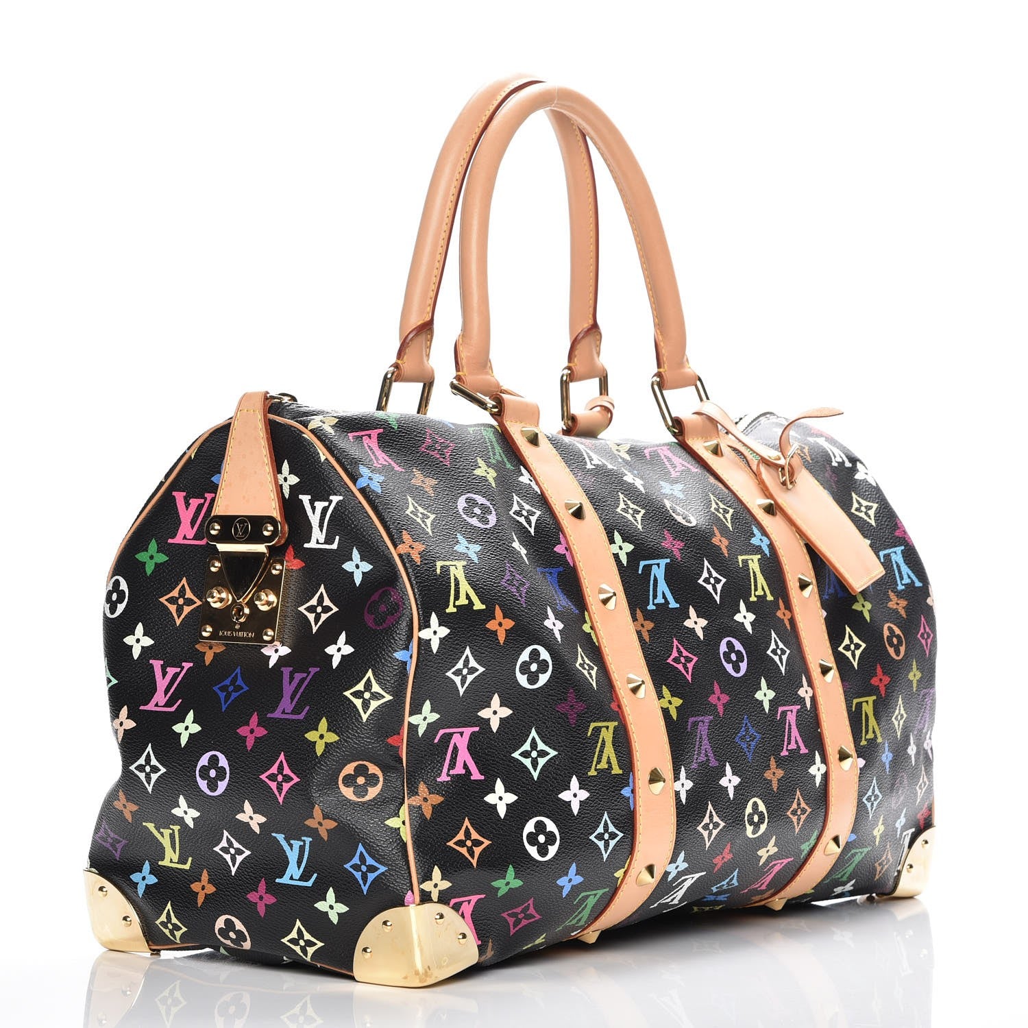 Louis Vuitton Monogram Multicolor Keepall 45 Black 3 of 7