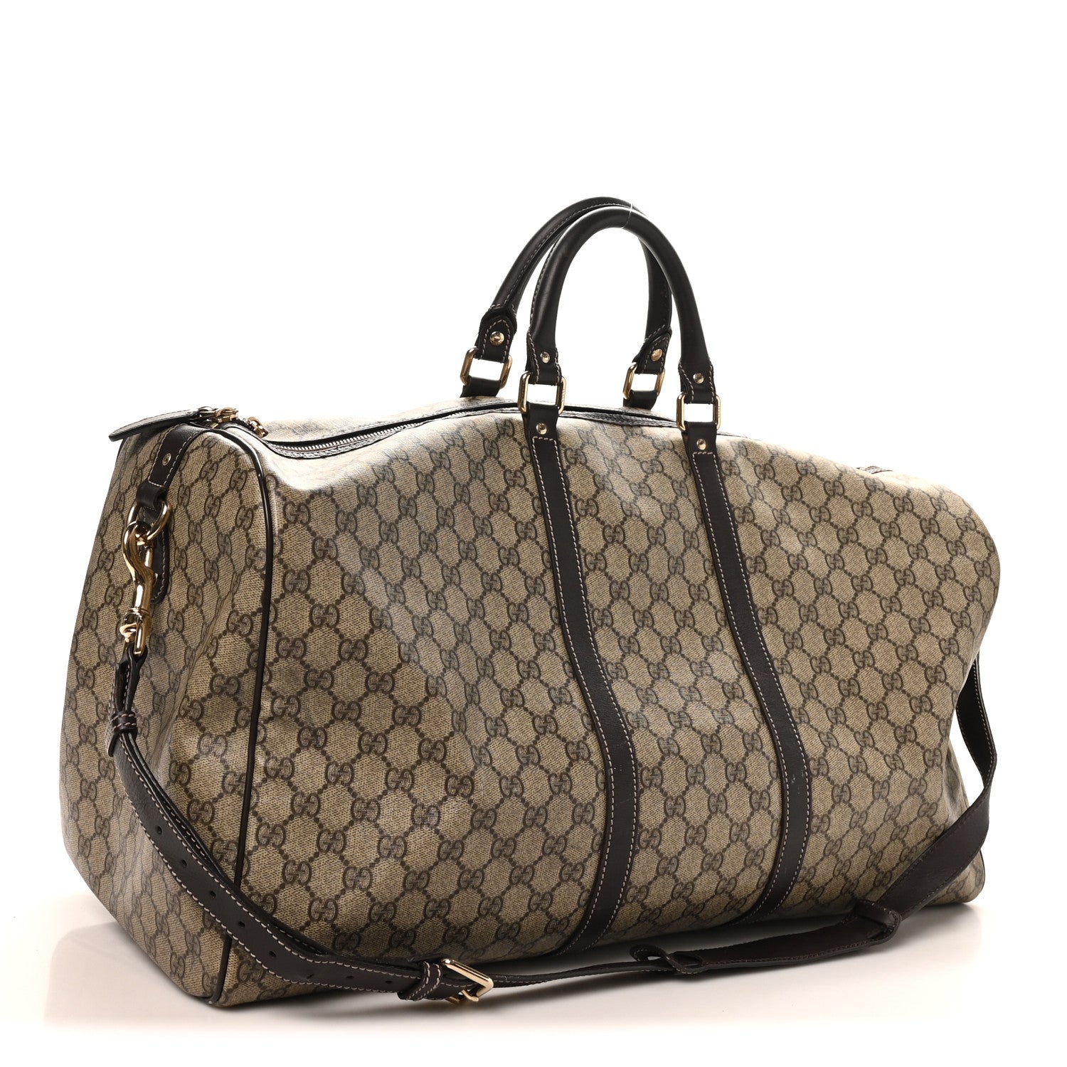 Gucci GG Plus Monogram Large Carry On Duffle Bag Brown 2 of 14