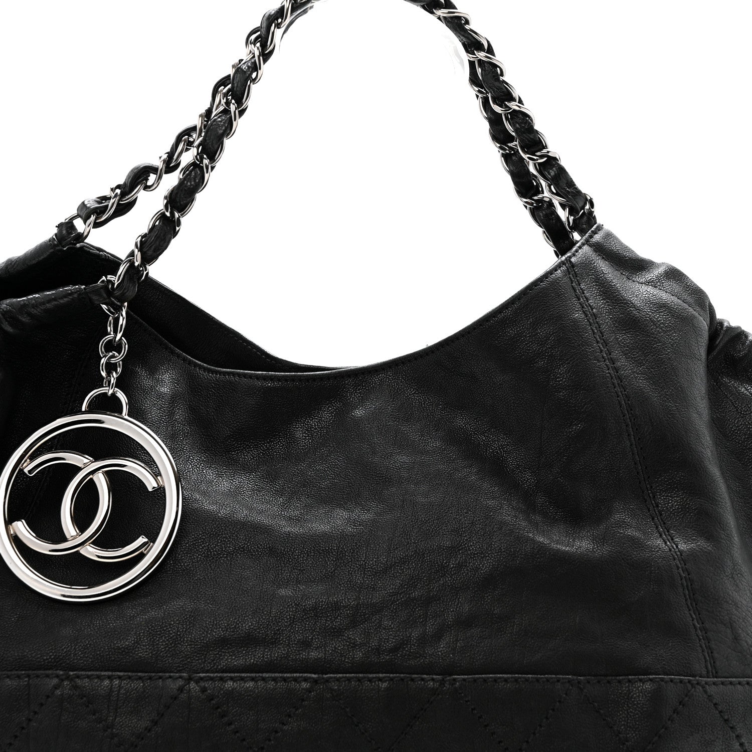 Chanel Calfskin Baby Coco Cabas Black Black 9 of 15