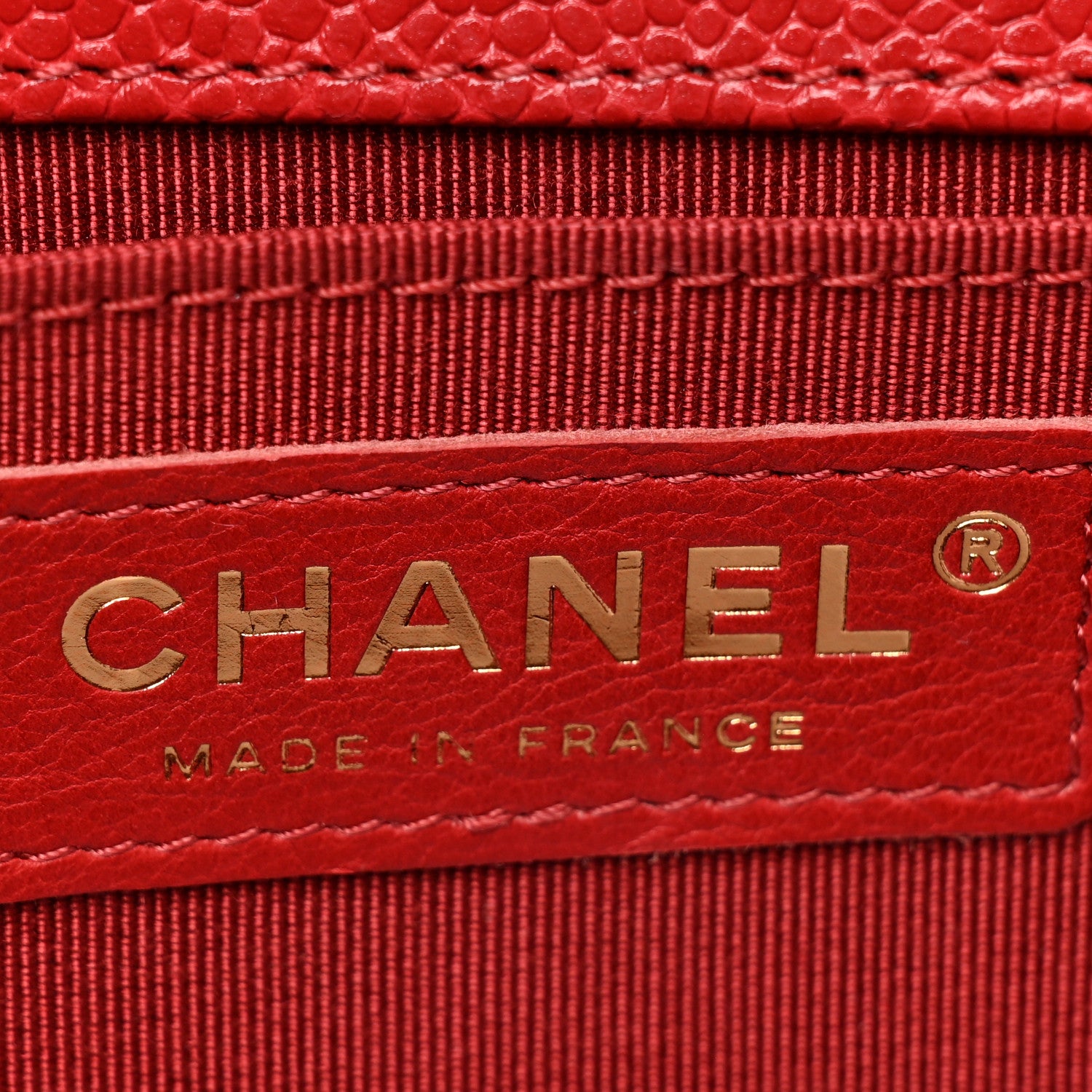 Chanel Caviar Quilted Medium Boy Flap Red 6 of 8