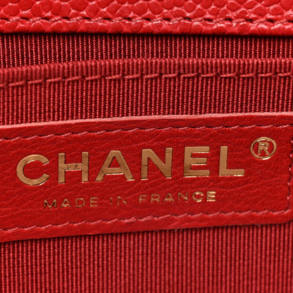 Chanel Caviar Quilted Medium Boy Flap Red 6 of 8