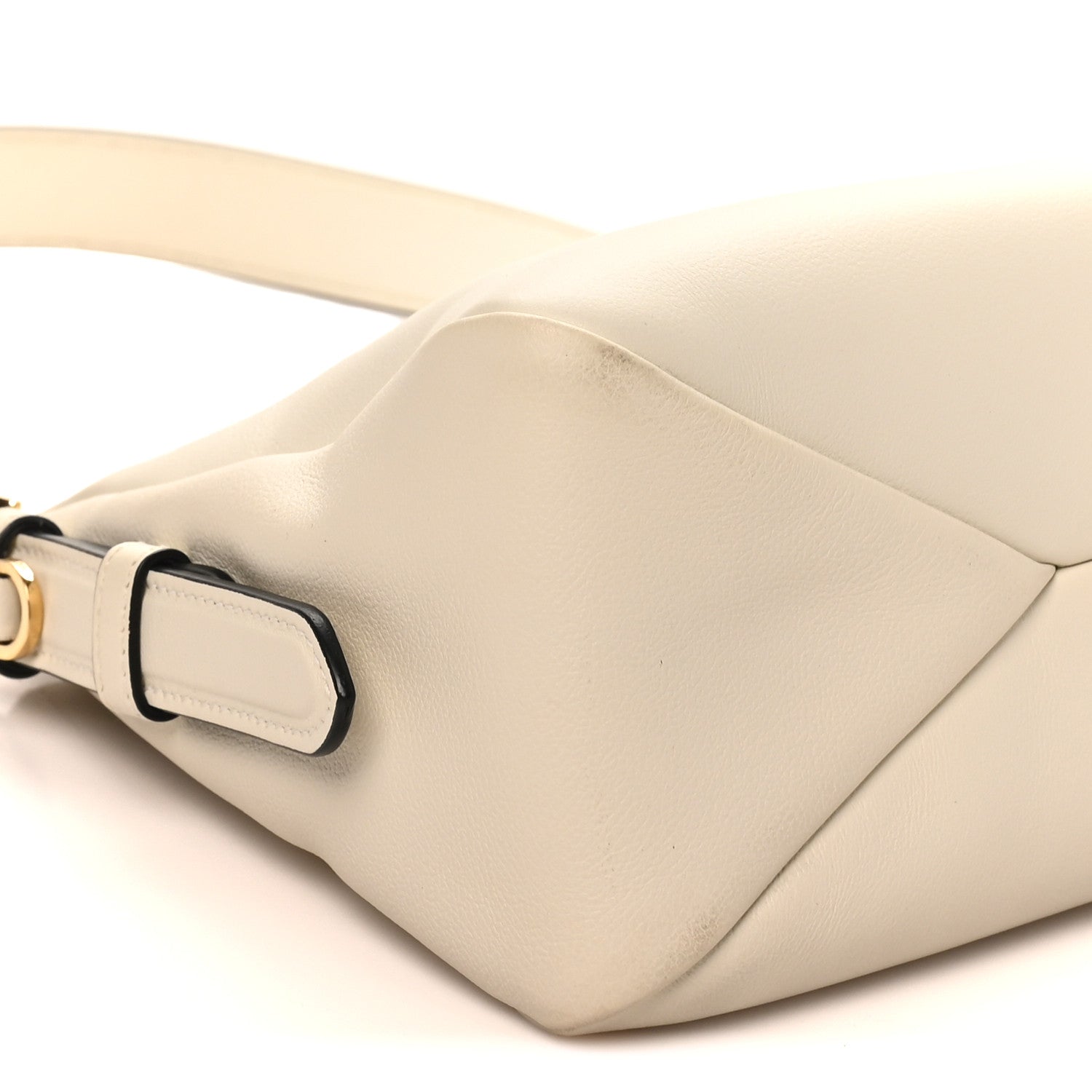 Prada Soft Calfskin Medium Aimée Shoulder Bag White 8 of 9