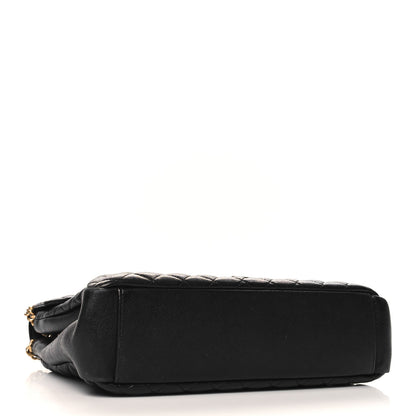 Saint Laurent Goatskin Mixed Matelasse Triquilt Large Monogram Satchel Black 4 of 12