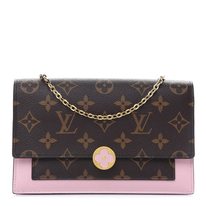 Louis Vuitton Monogram Flore Chain Wallet Rose Ballerine 1 of 8