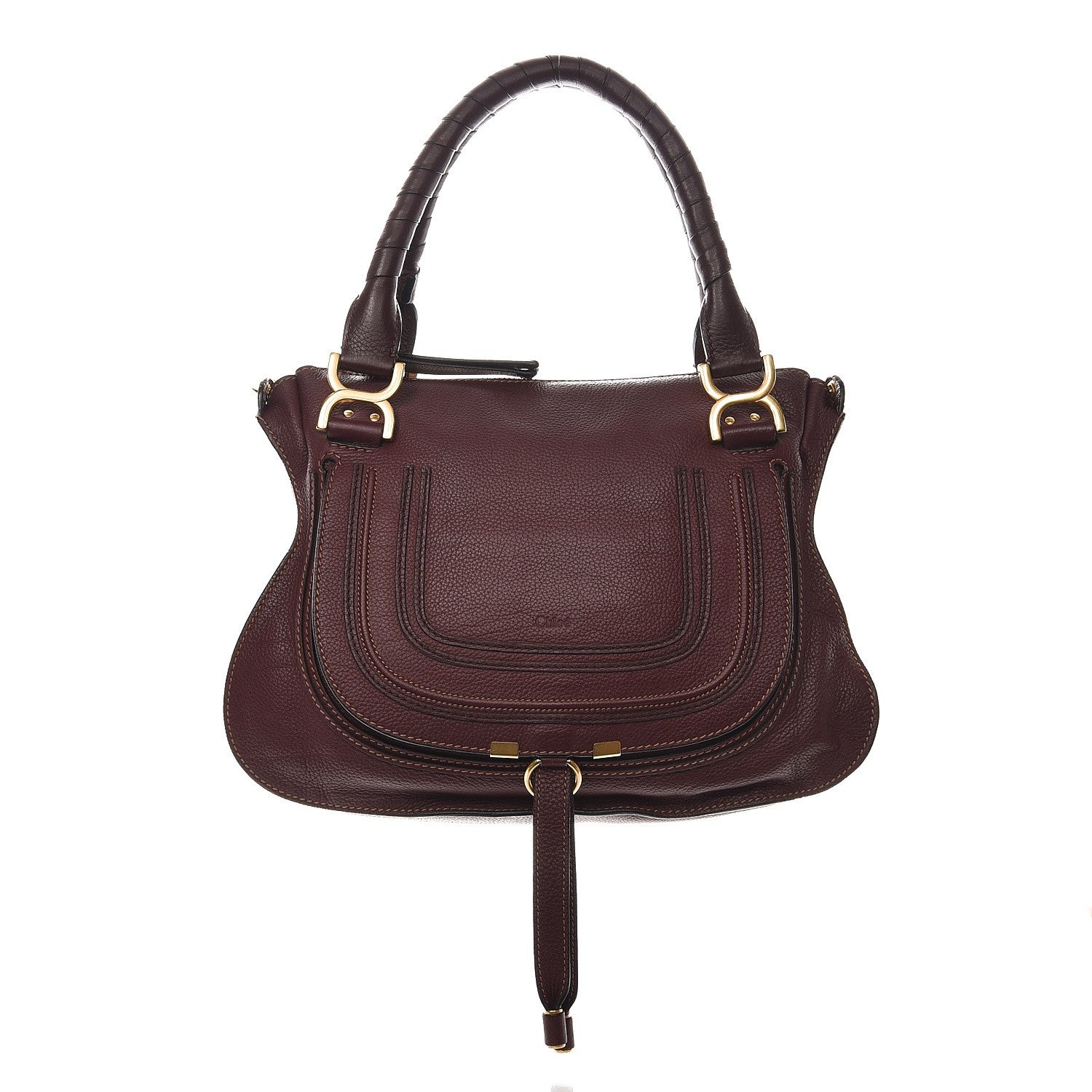 Chloe Calfskin Medium Marcie Satchel Burgundy 1 of 11