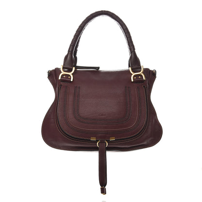 Chloe Calfskin Medium Marcie Satchel Burgundy 1 of 11