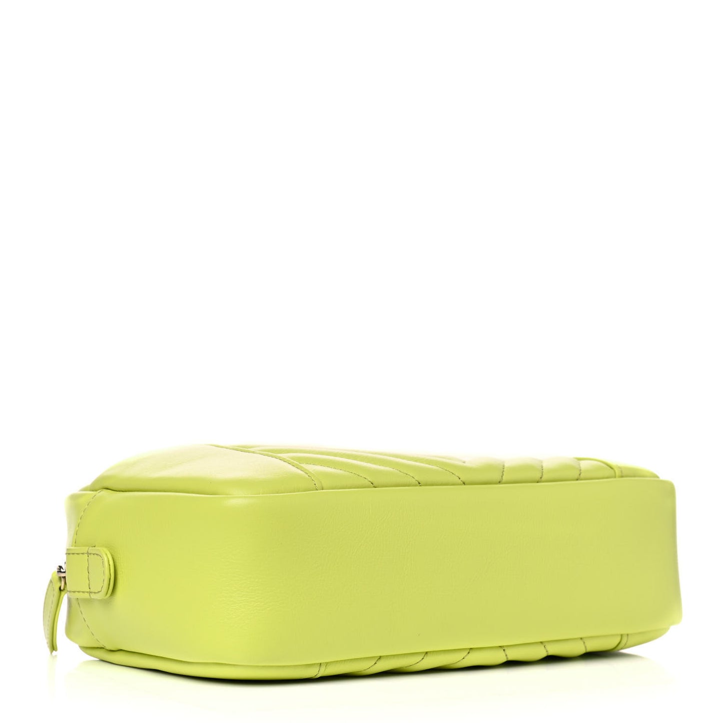 Calfskin Quilted Daily Chevron Camera Case Light Green