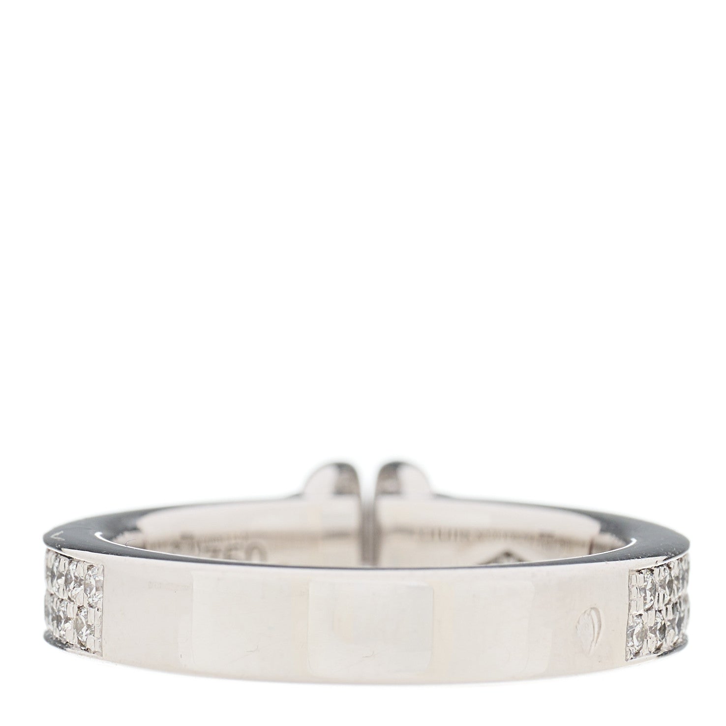 Louis Vuitton 18K White Gold Diamond Lockit Ring 47 4.25 3 of 7