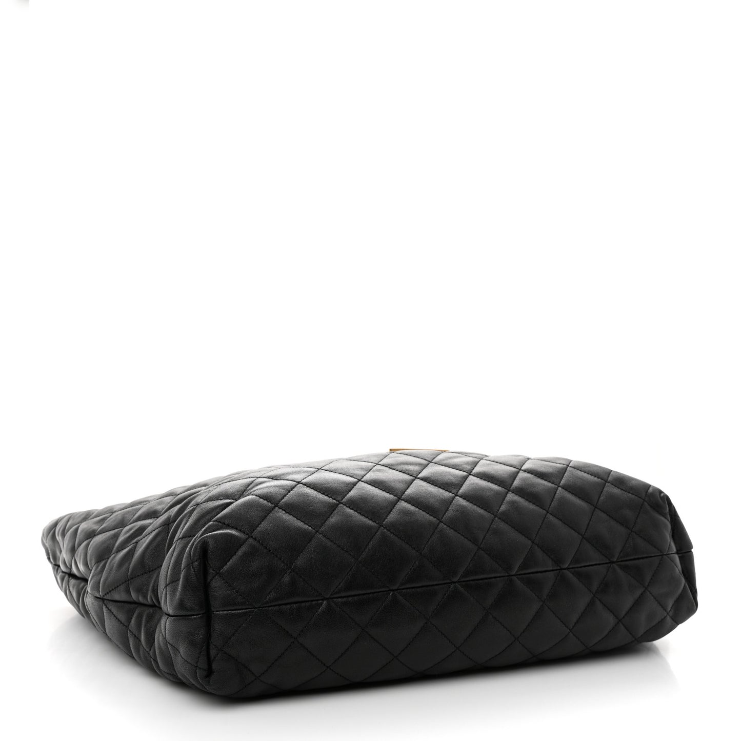 Lambskin Quilted Maxi Icare Shopping Tote Black